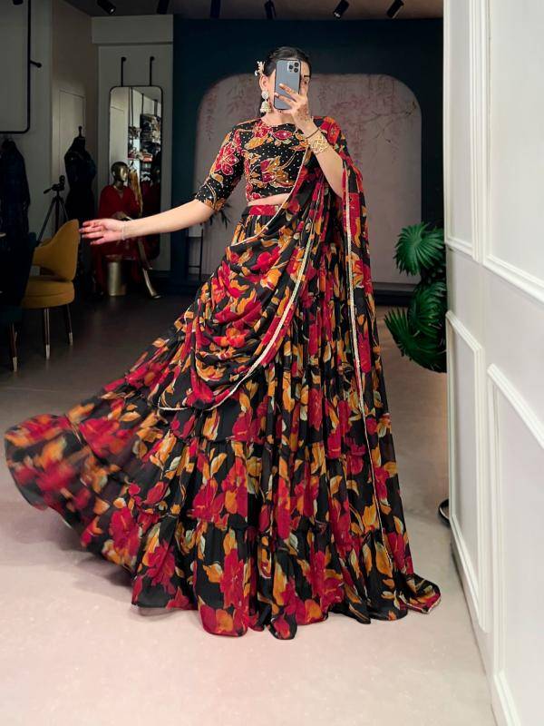 LNB 1145 Marble BLK Bulk Lehenga choli exporter in Mumbai